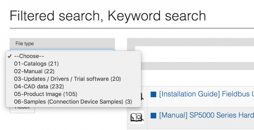 faceted search