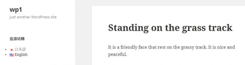 Polylang: 英語版の投稿を表示