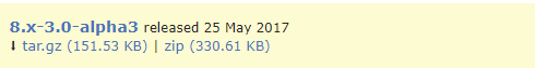 リリースタイプ「alpha」の例