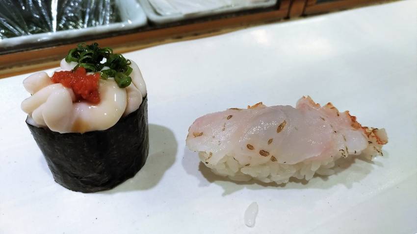 きんきの握りとたちの軍艦巻き