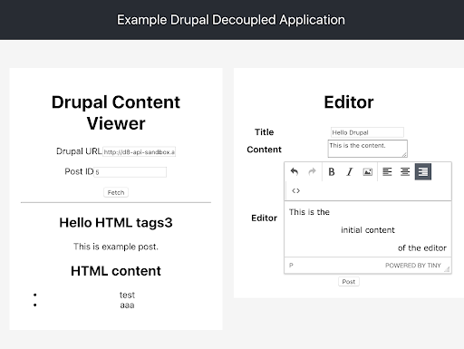 TinyMCEエディタを利用したサンプル